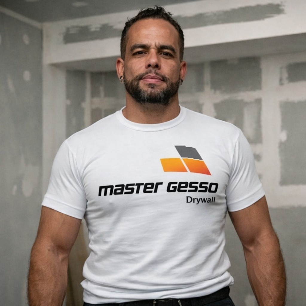 Juliano, fundador da Master Gesso, especialista em rebaixamento de teto e drywall em Belo Horizonte